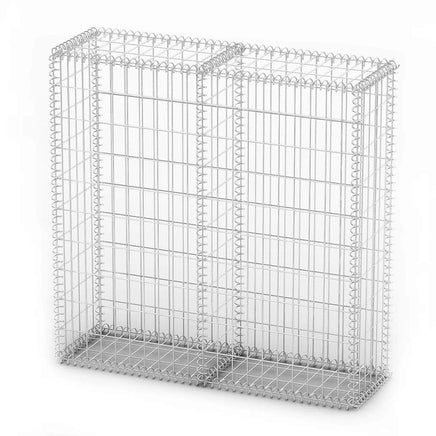 Gabion Basket with Lids Galvanised Wire 100 x 100 x 30 cm Kings Warehouse 