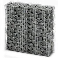 Gabion Basket with Lids Galvanised Wire 100 x 100 x 30 cm Kings Warehouse 