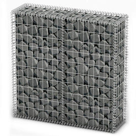Gabion Basket with Lids Galvanised Wire 100 x 100 x 30 cm Kings Warehouse
