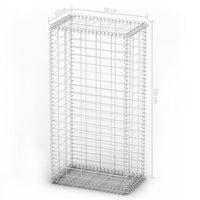 Gabion Basket with Lids Galvanised Wire 100x50x30 cm Kings Warehouse 