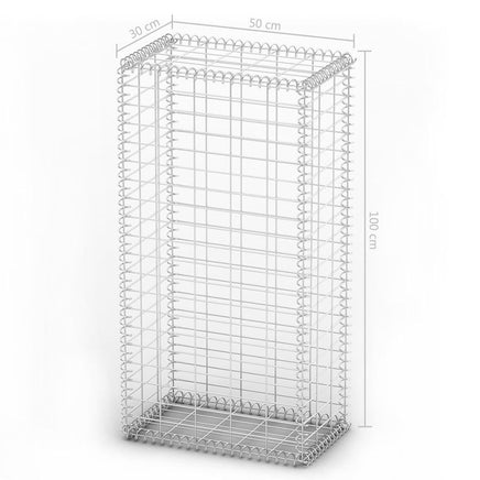 Gabion Basket with Lids Galvanised Wire 100x50x30 cm Kings Warehouse 