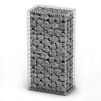 Gabion Basket with Lids Galvanised Wire 100x50x30 cm Kings Warehouse 