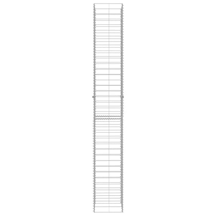 Gabion Baskets 3 pcs Galvanised Steel 25x25x197 cm Garden Supplies Kings Warehouse 