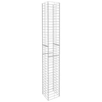 Gabion Baskets 3 pcs Galvanised Steel 25x25x197 cm Garden Supplies Kings Warehouse 