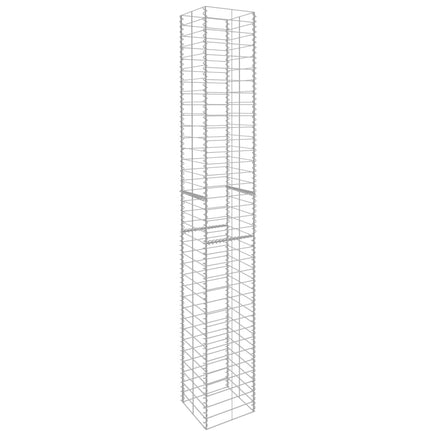 Gabion Baskets 3 pcs Galvanised Steel 25x25x197 cm Garden Supplies Kings Warehouse 