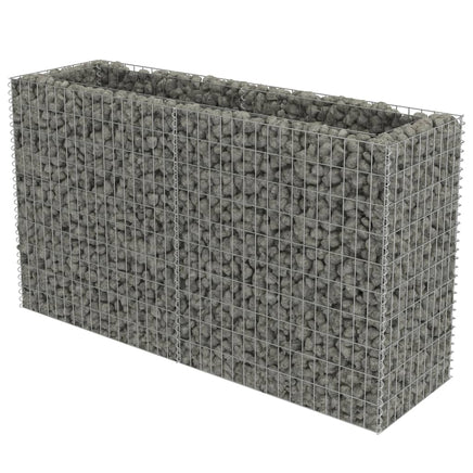 Gabion Raised Bed Galvanised Steel 180x50x100 cm Kings Warehouse 