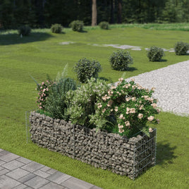 Gabion Raised Bed Galvanised Steel 180x50x50 cm Kings Warehouse 