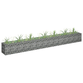Gabion Raised Bed Galvanised Steel 270x30x30 cm Garden Supplies Kings Warehouse