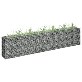 Gabion Raised Bed Galvanised Steel 270x30x60 cm Garden Supplies Kings Warehouse 