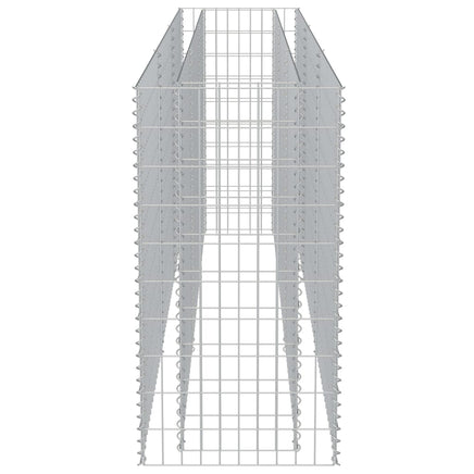 Gabion Raised Bed Galvanised Steel 270x50x100 cm Kings Warehouse 