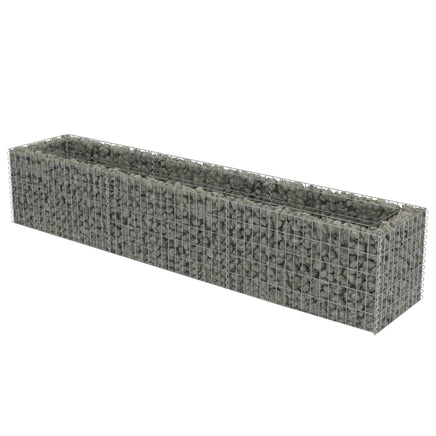 Gabion Raised Bed Galvanised Steel 270x50x50 cm Kings Warehouse 