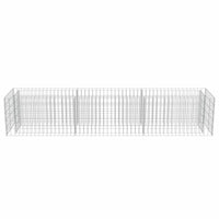 Gabion Raised Bed Galvanised Steel 270x50x50 cm Kings Warehouse 