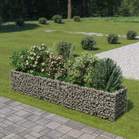 Gabion Raised Bed Galvanised Steel 270x50x50 cm Kings Warehouse 