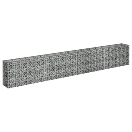 Gabion Raised Bed Galvanised Steel 360x30x60 cm Garden Supplies Kings Warehouse 