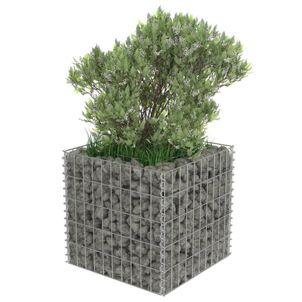 Gabion Raised Bed Galvanised Steel 50x50x50 cm Kings Warehouse 