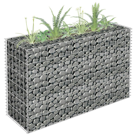 Gabion Raised Bed Galvanised Steel 90x30x60 cm Garden Supplies Kings Warehouse 