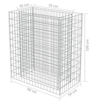 Gabion Raised Bed Galvanised Steel 90x50x100 cm Kings Warehouse 