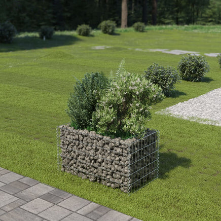Gabion Raised Bed Galvanised Steel 90x50x50 cm Kings Warehouse 