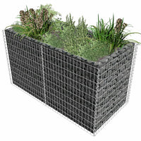 Gabion Raised Bed Steel 180x90x100 cm Silver Kings Warehouse 