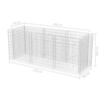 Gabion Raised Bed Steel 270x90x100 cm Kings Warehouse 