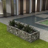 Gabion Raised Bed Steel 270x90x50 cm Kings Warehouse 