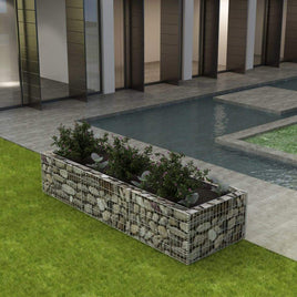 Gabion Raised Bed Steel 270x90x50 cm Kings Warehouse 