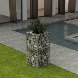 Gabion Raised Bed Steel 50x50x100 cm Kings Warehouse 
