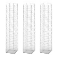 Gabion Set 3 pcs Galvanised Wire 25x25x150 cm Kings Warehouse 