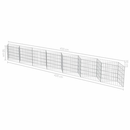 Gabion Wall Galvanised Steel 450x30x50 cm Kings Warehouse 