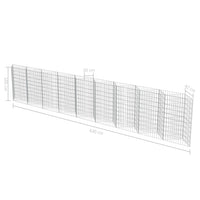 Gabion Wall Galvanised Steel 630x30x100 cm Garden Supplies Kings Warehouse 