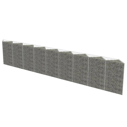 Gabion Wall Galvanised Steel 630x30x100 cm Garden Supplies Kings Warehouse 