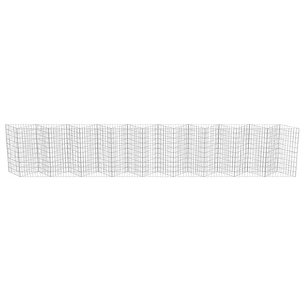 Gabion Wall Galvanised Steel 630x30x100 cm Garden Supplies Kings Warehouse 
