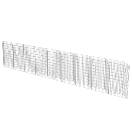 Gabion Wall Galvanised Steel 630x30x100 cm Garden Supplies Kings Warehouse 