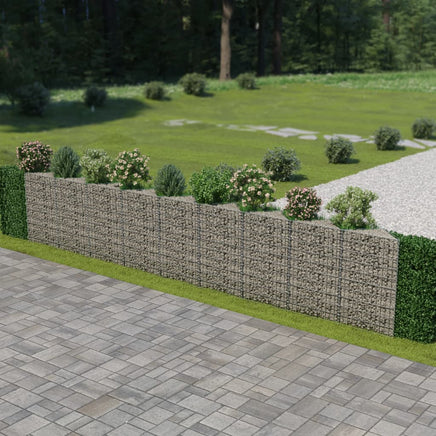 Gabion Wall Galvanised Steel 630x30x100 cm Garden Supplies Kings Warehouse 