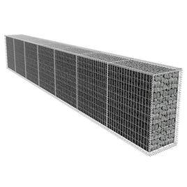 Gabion Wall with Cover Galvanised Steel 600x50x100 cm Kings Warehouse