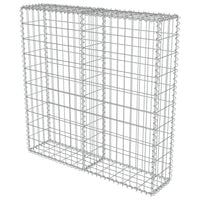 Gabion Wall with Covers Galvanised Steel 100x20x100 cm Kings Warehouse 