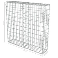Gabion Wall with Covers Galvanised Steel 100x20x100 cm Kings Warehouse 
