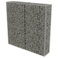 Gabion Wall with Covers Galvanised Steel 100x20x100 cm Kings Warehouse 