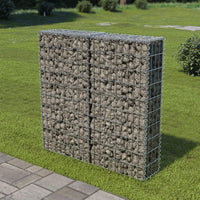 Gabion Wall with Covers Galvanised Steel 100x20x100 cm Kings Warehouse 
