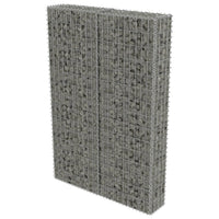 Gabion Wall with Covers Galvanised Steel 100x20x150 cm Kings Warehouse 