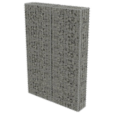 Gabion Wall with Covers Galvanised Steel 100x20x150 cm Kings Warehouse 