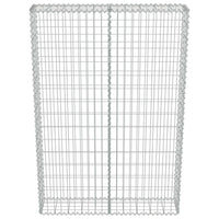 Gabion Wall with Covers Galvanised Steel 100x20x150 cm Kings Warehouse 