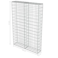 Gabion Wall with Covers Galvanised Steel 100x20x150 cm Kings Warehouse 