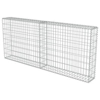 Gabion Wall with Covers Galvanised Steel 200x20x85 cm Kings Warehouse 