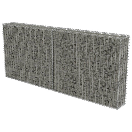 Gabion Wall with Covers Galvanised Steel 200x20x85 cm Kings Warehouse 