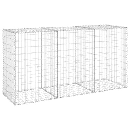 Gabion Wall with Covers Galvanised Steel 200x60x100 cm Garden Supplies Kings Warehouse 