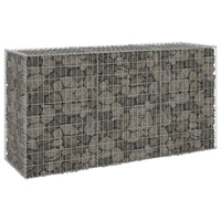 Gabion Wall with Covers Galvanised Steel 200x60x100 cm Garden Supplies Kings Warehouse 