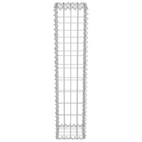 Gabion Wall with Covers Galvanised Steel 20x20x100 cm Kings Warehouse 