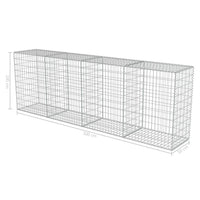 Gabion Wall with Covers Galvanised Steel 300x50x100 cm Kings Warehouse 