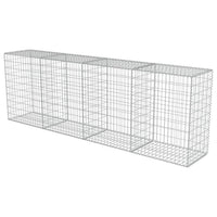 Gabion Wall with Covers Galvanised Steel 300x50x100 cm Kings Warehouse 